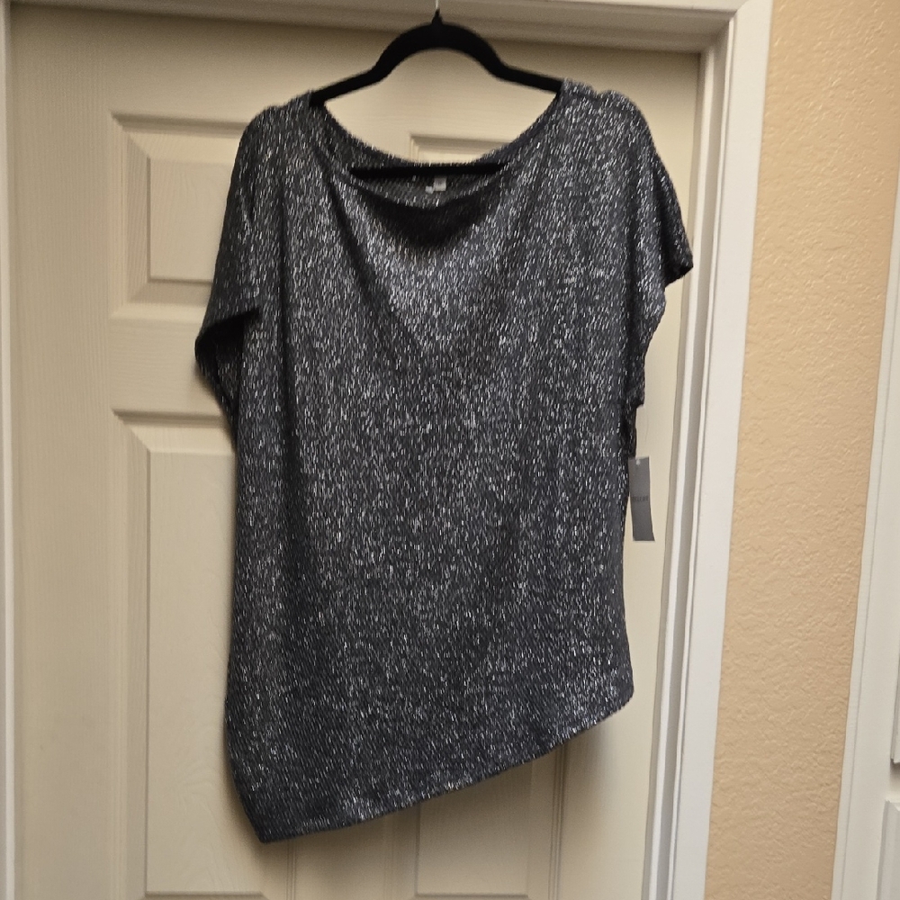 Stella & Dot Shimmering Black Blouse